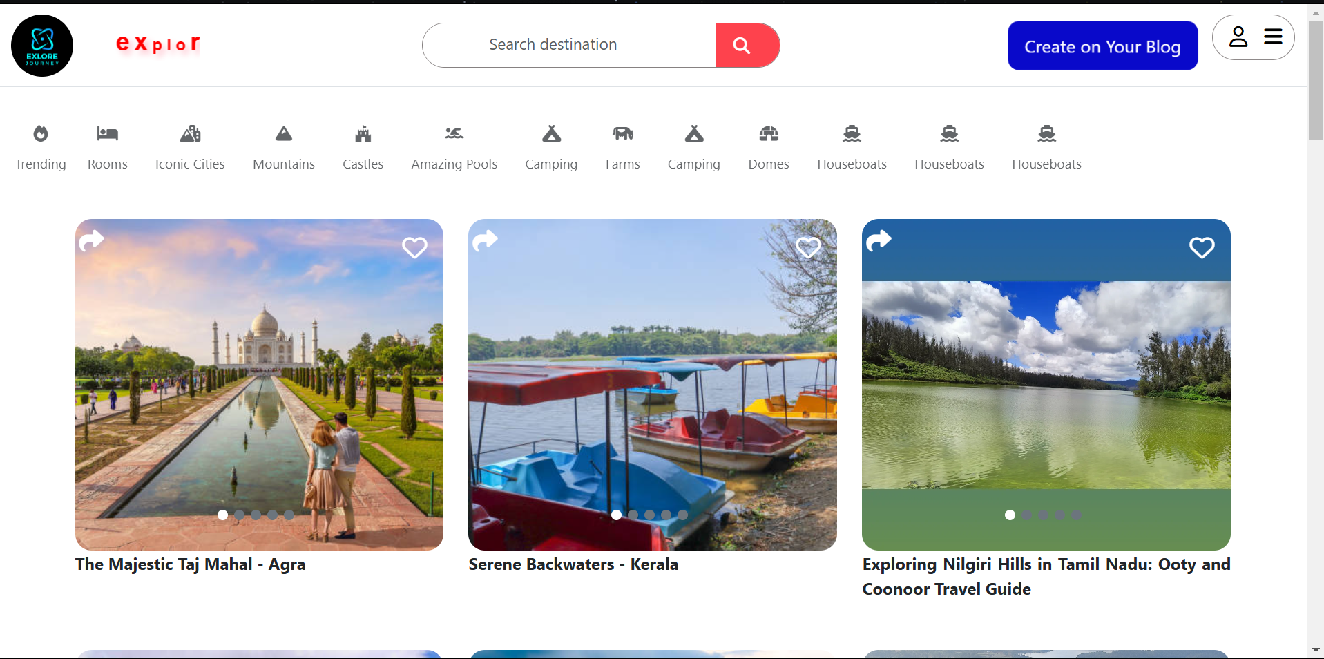 ExploreJourney Social Dashboard